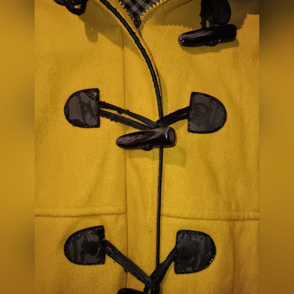 Steve Madden Yellow Pea Coat sz XL - Picture 2 of 3